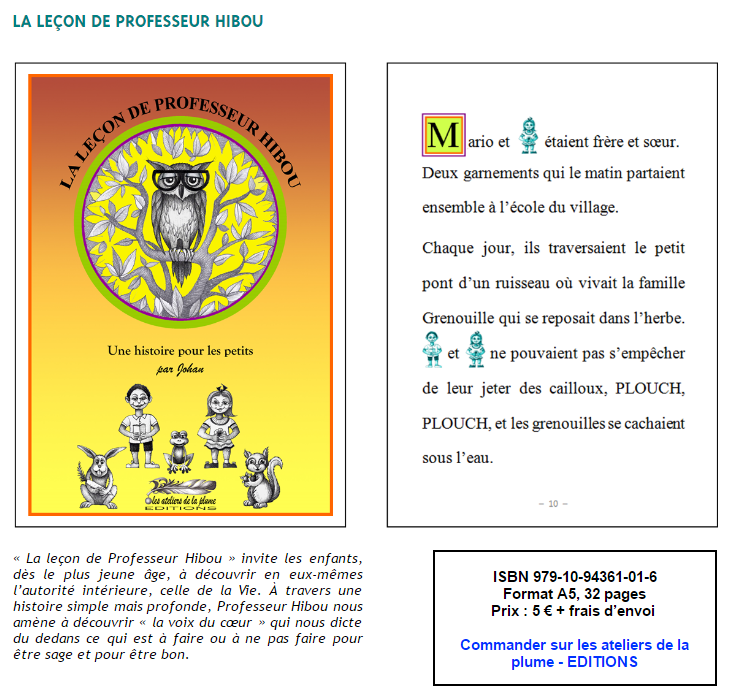 Eduquer Autrement Leçon Du Professeur Hibou - 