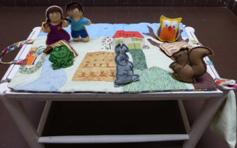 FABRICATION D’UN RACONTE-TAPIS «&nbsp;LA LEÇON DE PROFESSEUR HIBOU&nbsp;»